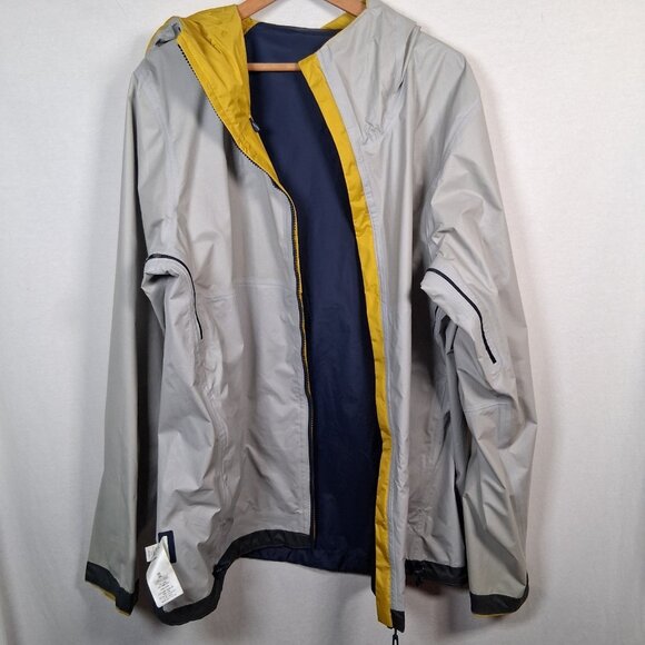 Patagonia Torrentshell Rain Jacket Men XL Blue Chartreuse Colorblock h2no Hiking - Picture 3 of 16